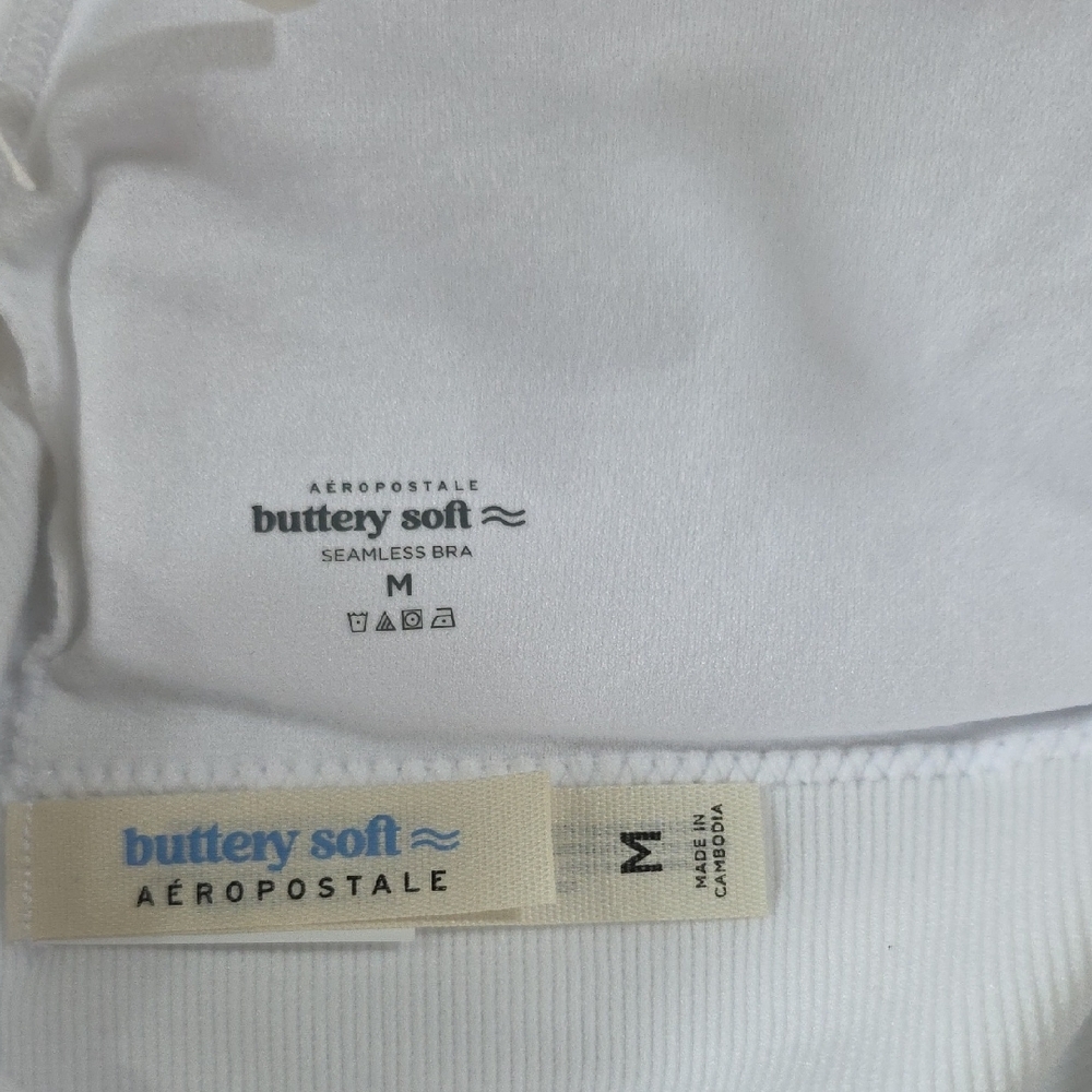 Aeropostale White Bralette With Spaghetti Straps, Seamless, Size Med, NWT - Picture 9 of 15
